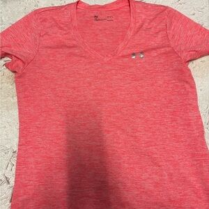 Under Armour Women's Coral Heather V-Neck Performance Tee